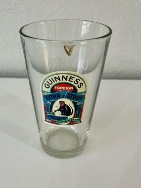 Guinness Foreign Extra Stout Pint Glass Monkey Brand Bottling